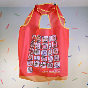 Grocery Shopping ABCs Foldable Tote Bag