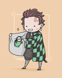 Smol Nezuko High Five