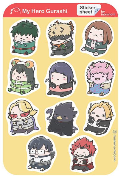 My Hero Gurashi Sticker Sheet