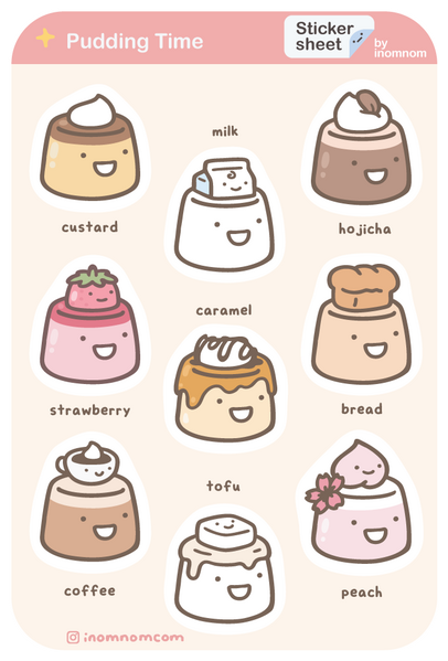 Pudding Sticker Sheet