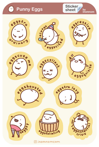 Punny Eggs Sticker Sheet