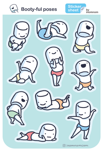 Bootyful Poses Sticker Sheet