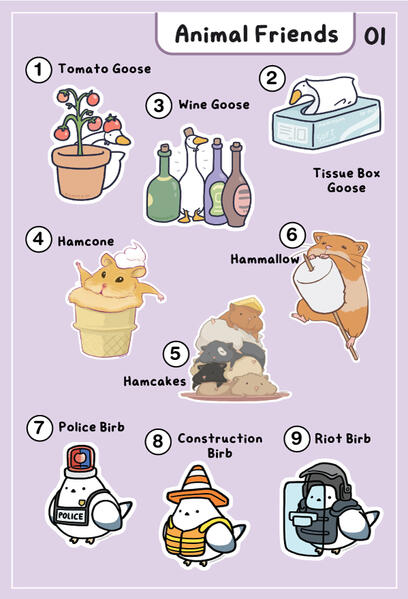 Animal Friends Stickers
