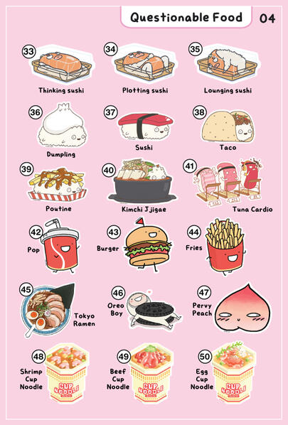 Questionable Food Stickers